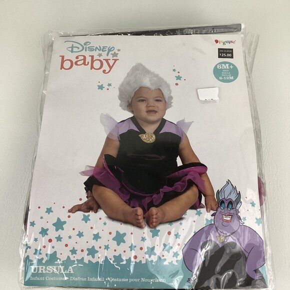 Disney Baby Little Mermaid Villain Ursula Infant Halloween Costume Sea Witch - Picture 2 of 10